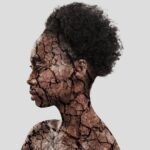 افکت زمین خشک و صحرا روی بدن خانم